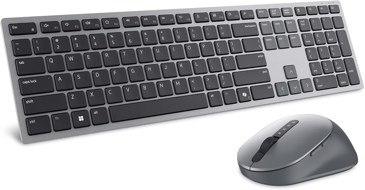 Dell Premium Wireless Keyboard and Mouse - KM720 - USB wireless receiver, 12 programmable keys of F1-F12, Mouse Buttons Qty 7, DPI. 1000, 1600 (default), 2400, 4000, Advanced Exchange Service - 1 year