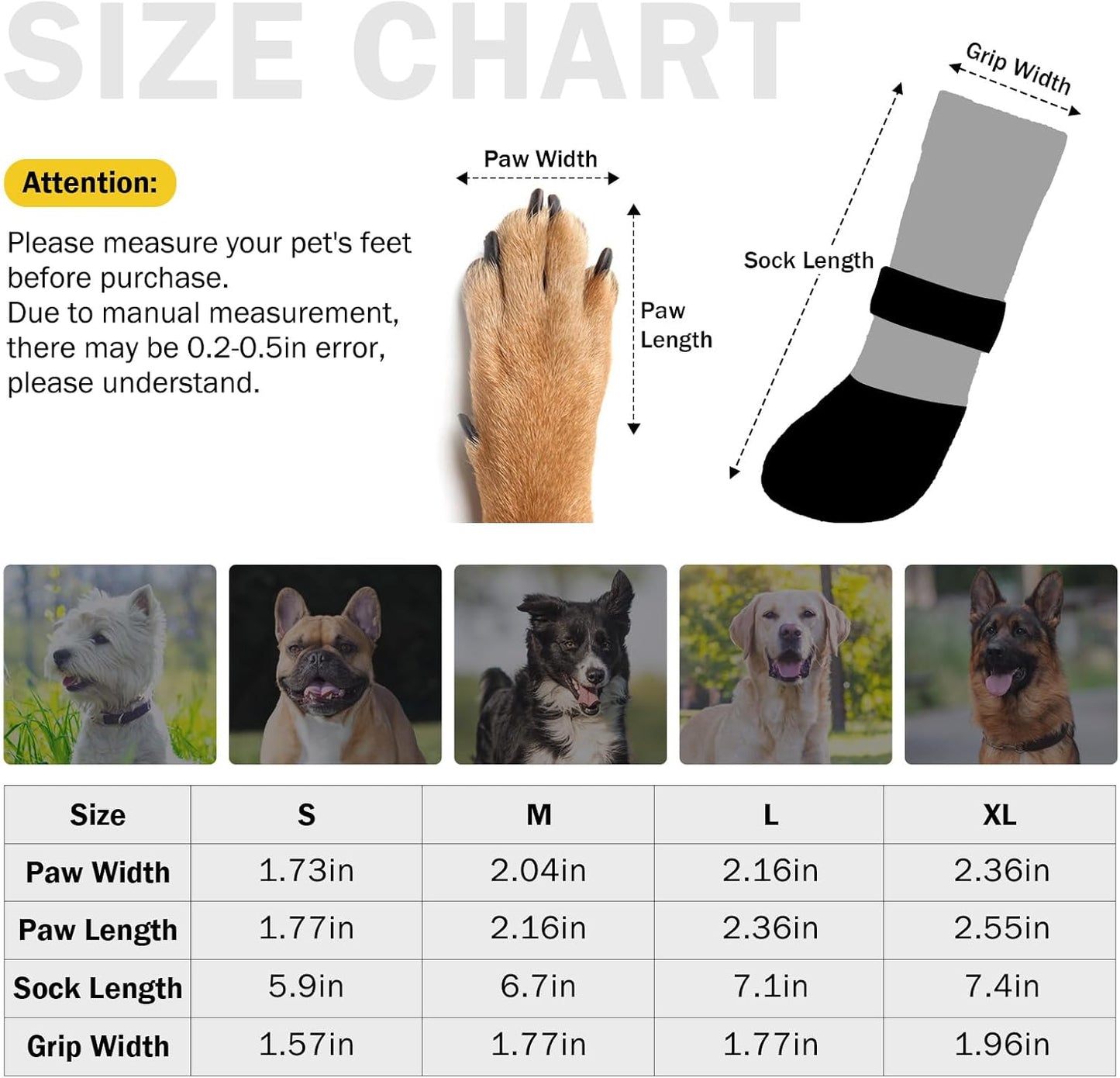 SCENEREAL Anti Slip Dog Boots & Paw Protectors for Hardwood Floor, Extended Dog Socks to Prevent Licking Paws, Waterproof Pet Snow Rain Shoe for Winter Large Senior Dogs, Pink L