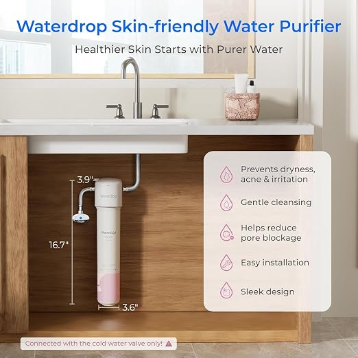 Waterdrop BFU1 Water Filter for Bathroom for Face Care, Soft Water,
