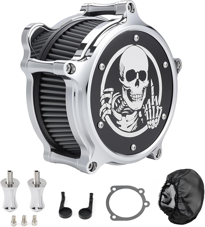 Motorcycle Air Filter Skull Style Air Cleaner