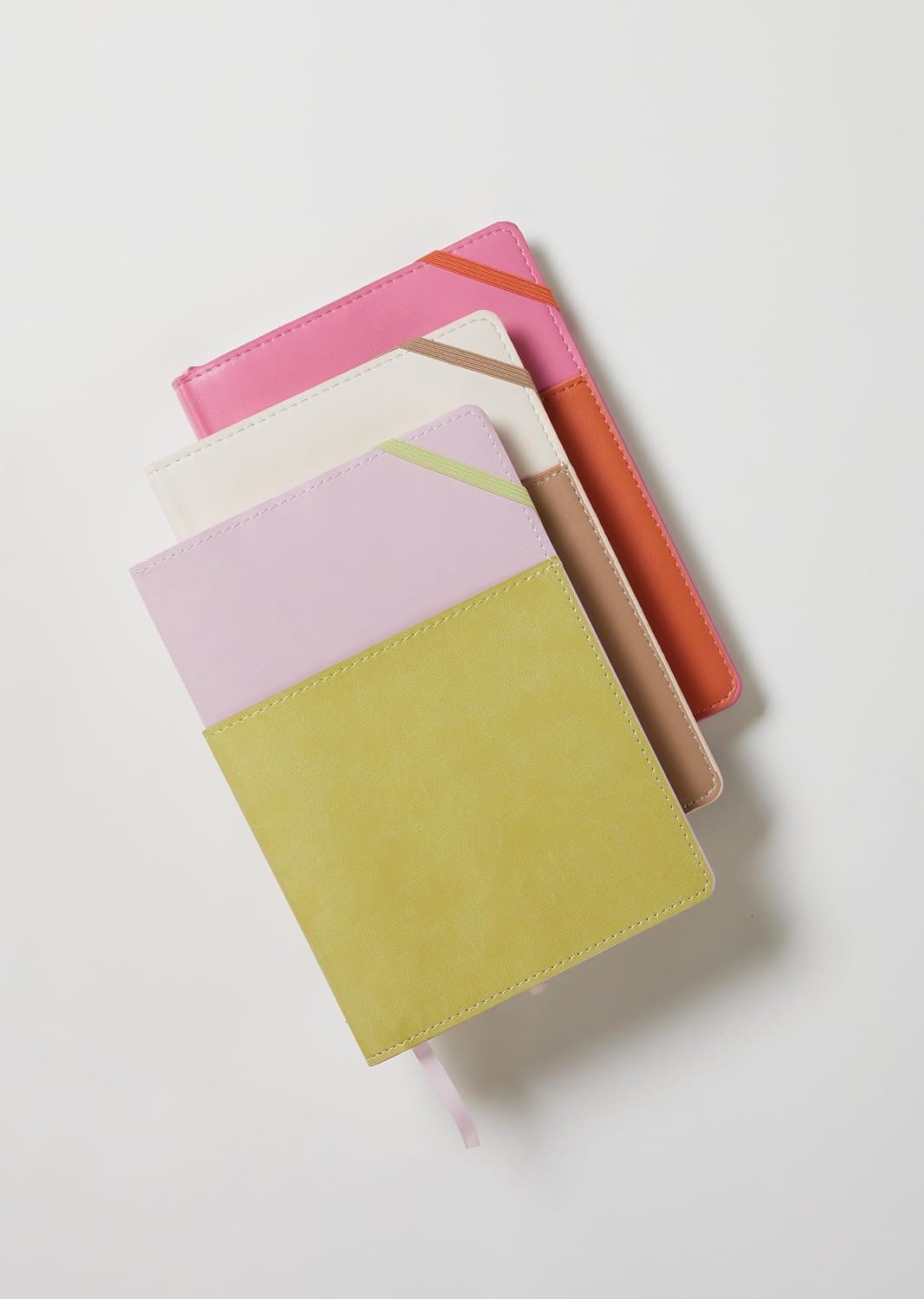 DesignWorks Ink Vegan Leather Pocket Journal, Pink & Chili, 6 x 8.5 in