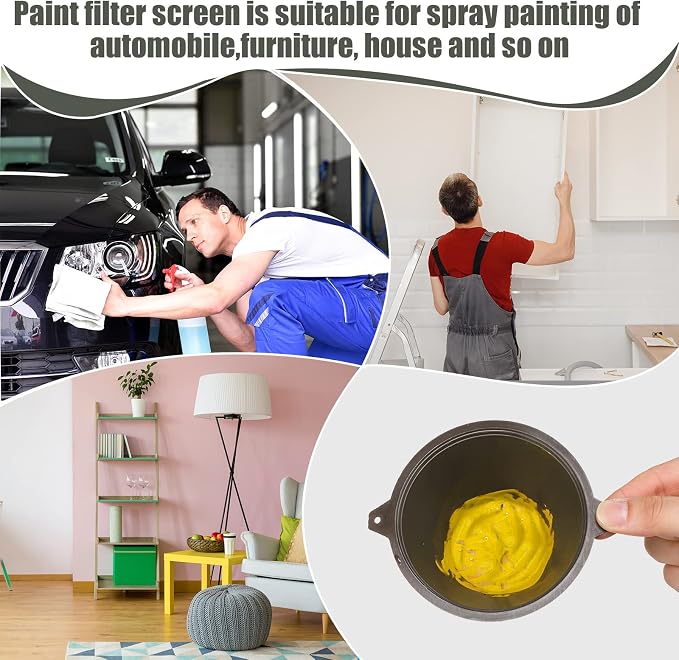 30 Pcs Paint Filter 100 mm Plastic Paint Strainer