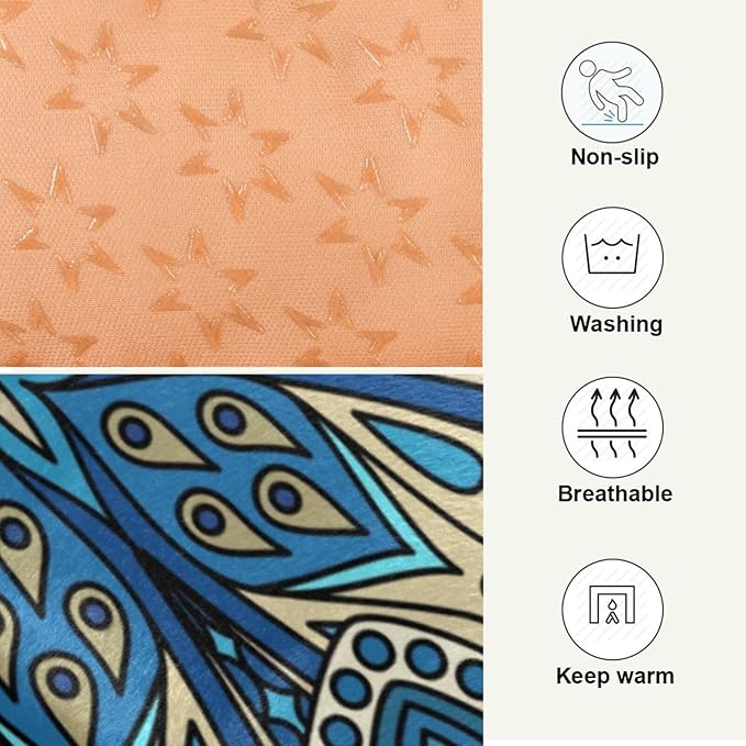 Bohemia Floral Pet Bed Cute Dog Bed Mat Absorbing Non Slip Pad Pet Sleeping Mat for Small, Medium, and Large Dogs Puppy Cat 24 in x 18 in