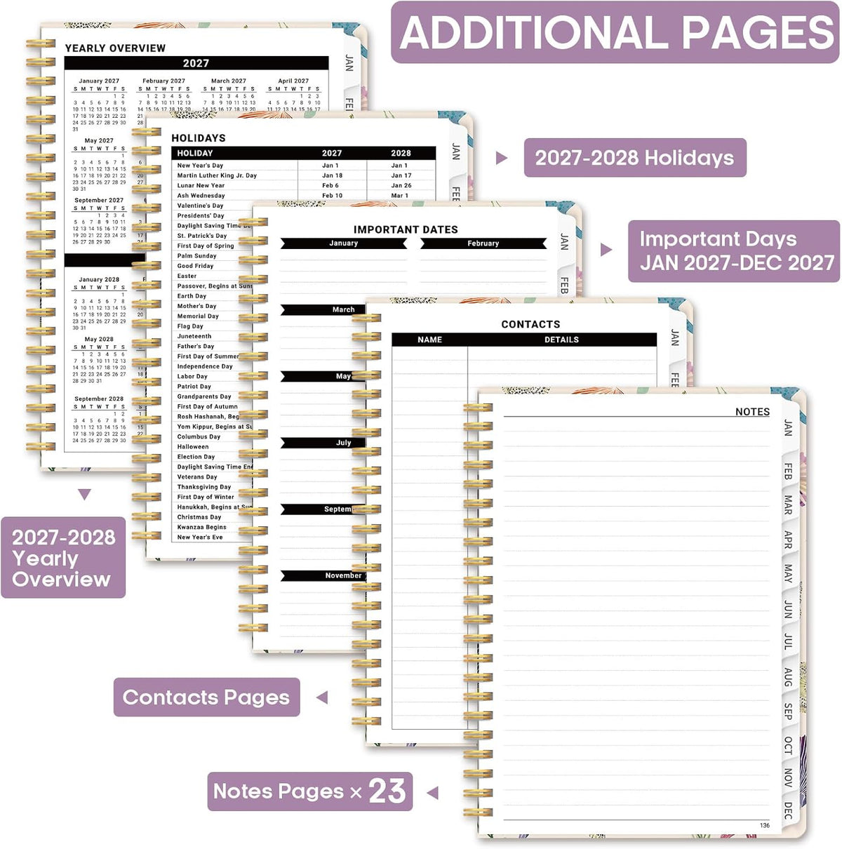 2027 Planner 8.5" x 11", Weekly & Monthly Calendar Book, Jan-Dec 2027