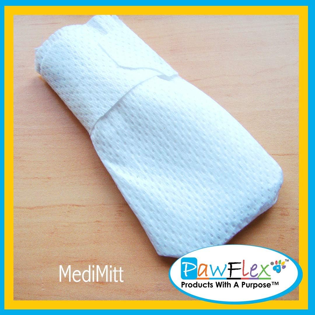 Medimitt Paw Bandages for Dogs, Cats and Pets – Stretchy Medical Booties, First Aid for Paws – Non Slip, Non Adhesive, Breathable, Disposable, Washable, Adjustable Strap, 12 Pack (Small)