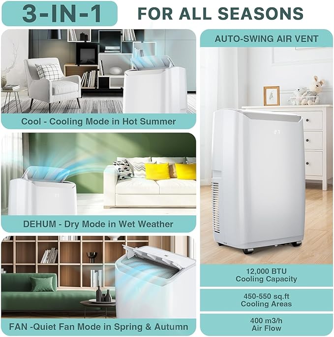 Portable Air Conditioners, 12000 BTU Portable AC