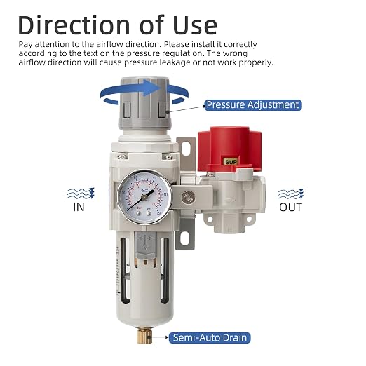 Industrial Air Compressor Filter Regulator Combo 3/8" NPT 0-150 PSI Gauge