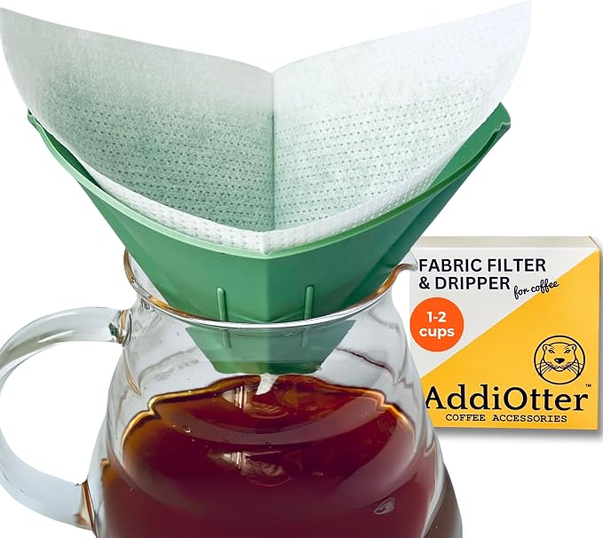 Pour-over Coffee Set for Home/Outdoor Adventures, Includes 80 Disposable Fabric