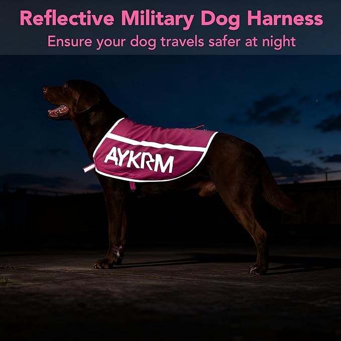 Pink Reflective Dog Vest for Medium Breeds,High Visibility Dog Safety Vest Harness with Removable Bell Keep Safe from Hunting, Training & Cars Accidents