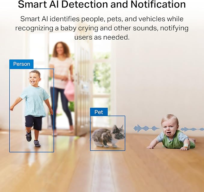 TP-Link Tapo 2K QHD Pan/Tilt Wi-Fi Camera | Apple HomeKit | Physical Privacy Mode | Color Night Vision | Motion Tracking | 2-Way Audio | Local/Cloud Storage | Works w/Alexa&Google Home | (Tapo C225)