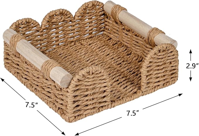 CubesLand Square Scalloped Napkin Holder