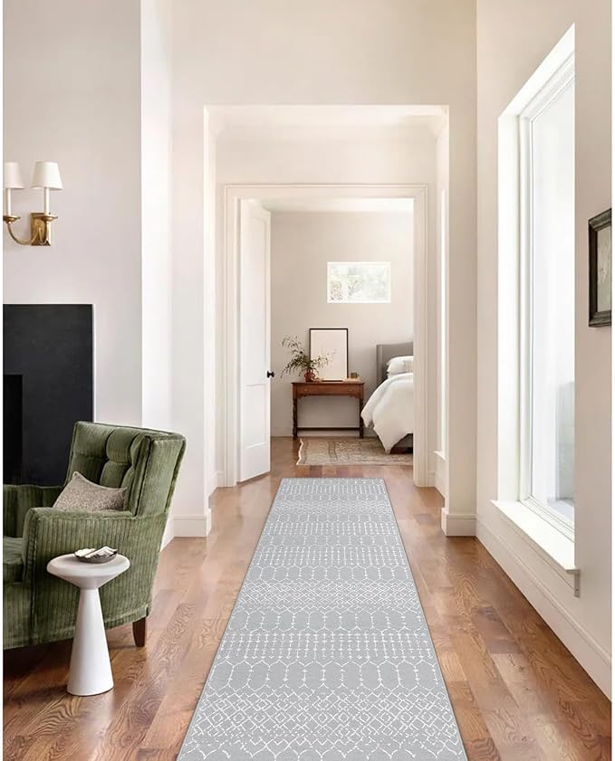 Lahome Moroccan Runner Rugs for Hallway 2x8 Throw Ultra-Thin Kitchen Rugs