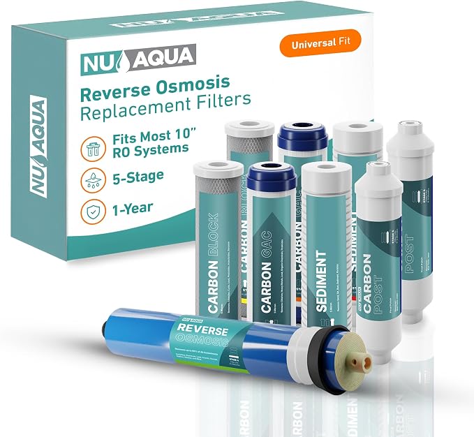 NU Aqua Reverse Osmosis Water Filter System Replacement Set