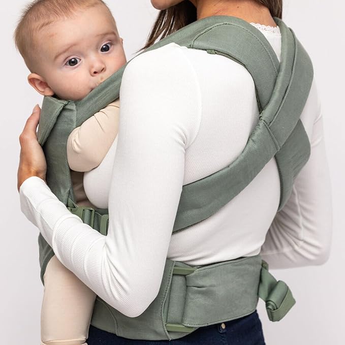 WildBird - Aerial Buckle Carrier - 2-24 Months - Large (L-4XL) Acadian - Front or Back Carry - Cross Straps, Lumbar Support, Headrest - Hip Healthy - Baby Carrier - Baby Essentials - New Mom Gifts