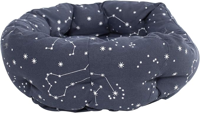 Fringe Studio Pet Bed, Celestial Round Cuddler, 29 x 24 x 9 inches (215004)