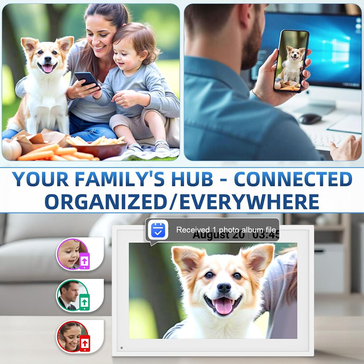 10.1" Digital Calendar, Full HD Smart Display for Family Organizer