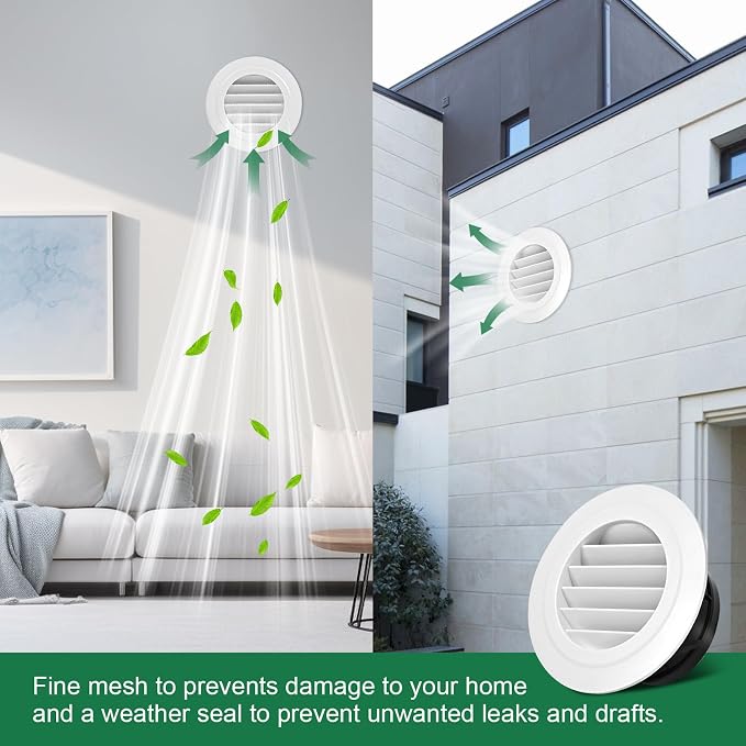 Soffit Vents 6 Inch, Round Exhaust Air Vent Cover