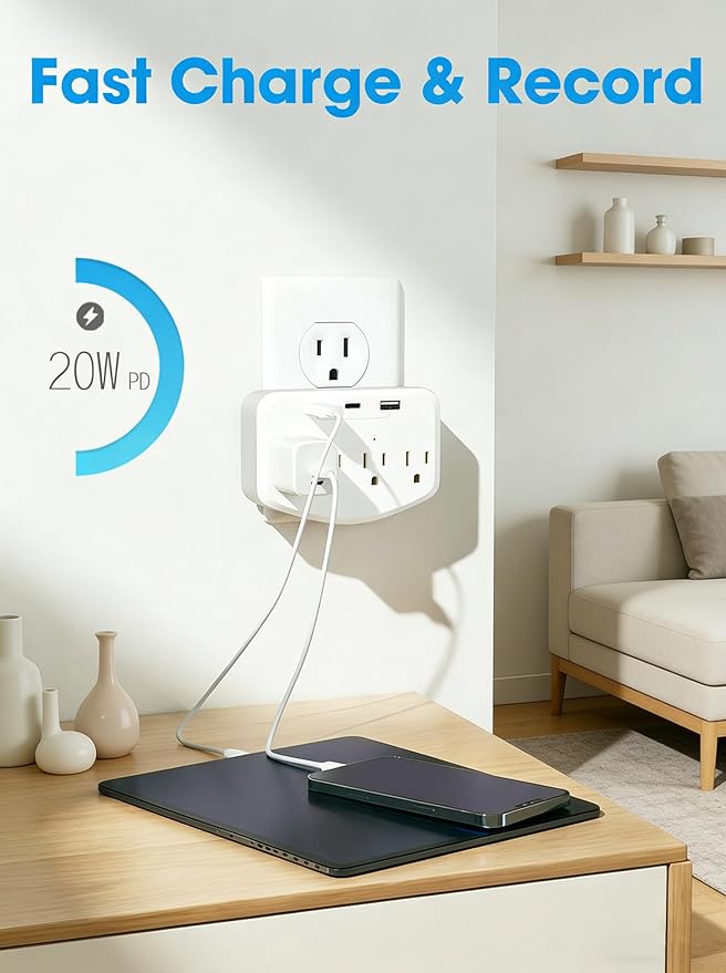 1080P Wireless Cameras Mini Small Security Wall Outlet WiFi Camera Indoor Camera for Home Security