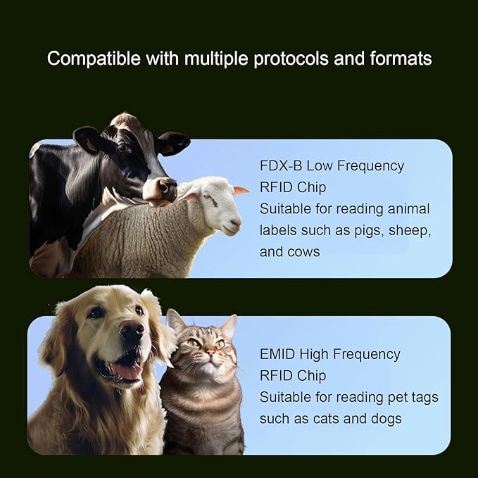 GOWENIC Pet Microchip Scanner, Comprehensive Hardware Upgrades, Enhanced Identification Performance, with Vibrant LED Color Display