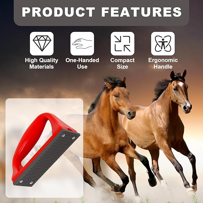 Wadoy Mini Hoof Rasp for Horses, Farrier Rasp for Goat Feet Hooves, Portable Hoof Trimming Tool, Ergonomic Grip to Removes Excess Hoof for Foals, Goats, Ponies & Donkeys Other Animals
