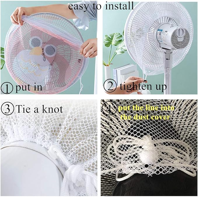 2 Pack - 18" Fan Safety Protection Cover, Kids Finger Protect Fan Net Guard