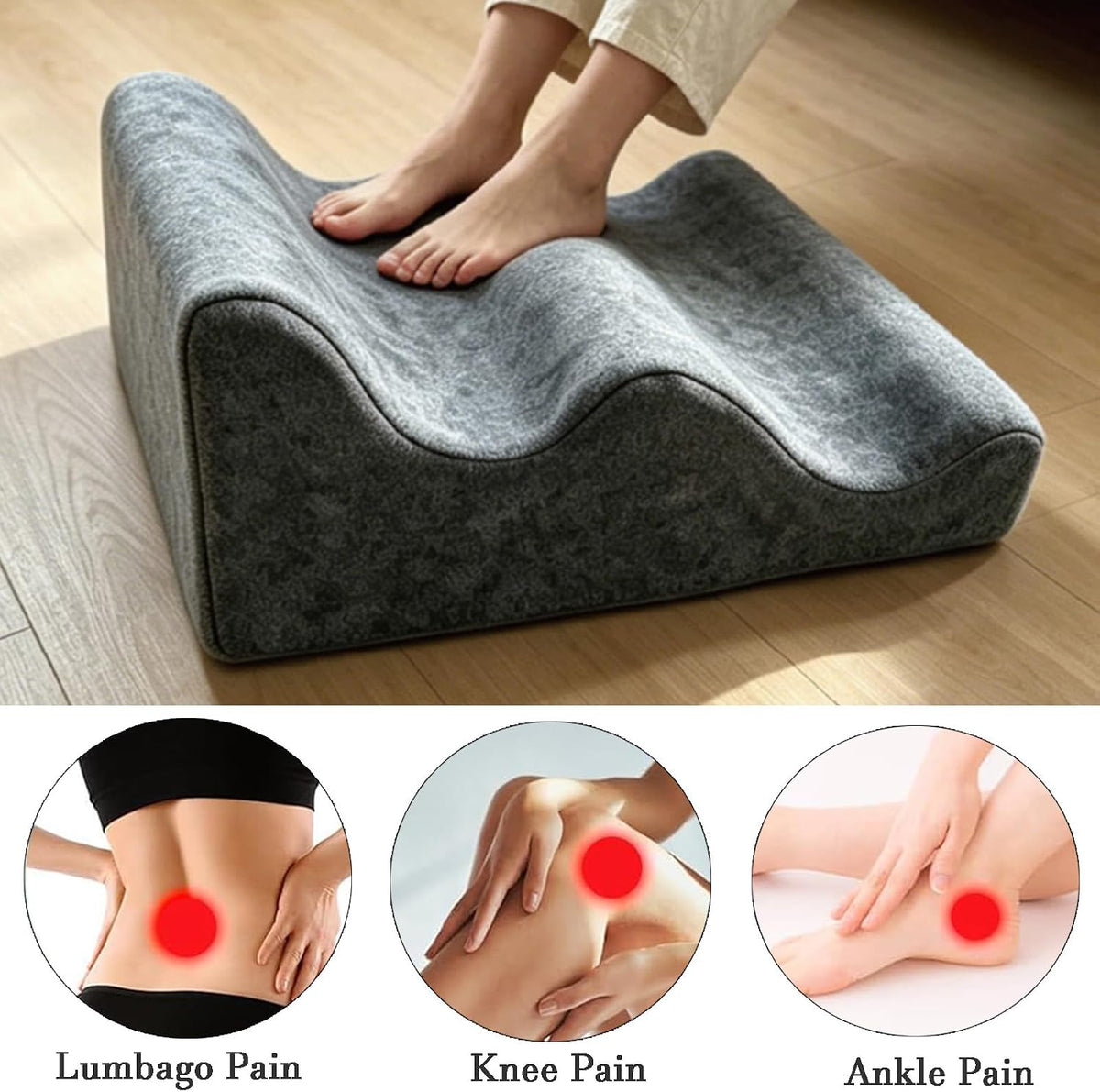 Work Foot Rest Under Desk,Comfort Foot Rest for Couch (Light Gray, 002)
