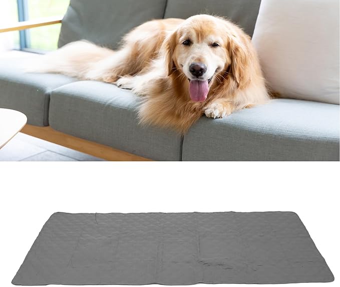 Dog Bed Blankets, Pet Bed Cover for Couch Sofa Bed, Anti Slip Bottom Bite Furniture Protector with TPU Layer, Deep Gray Four Leaf Clover (30x70inch)