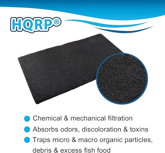 HQRP 2-Pack Activated Carbon Filter 18x10