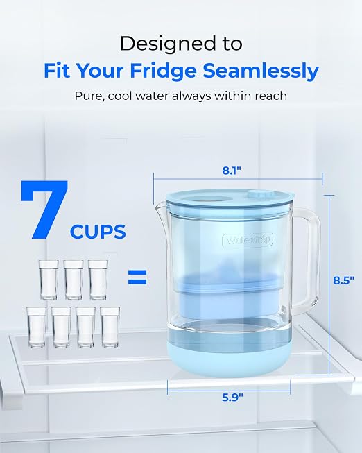 Waterdrop Glass Alkaline Water Filter Pitcher