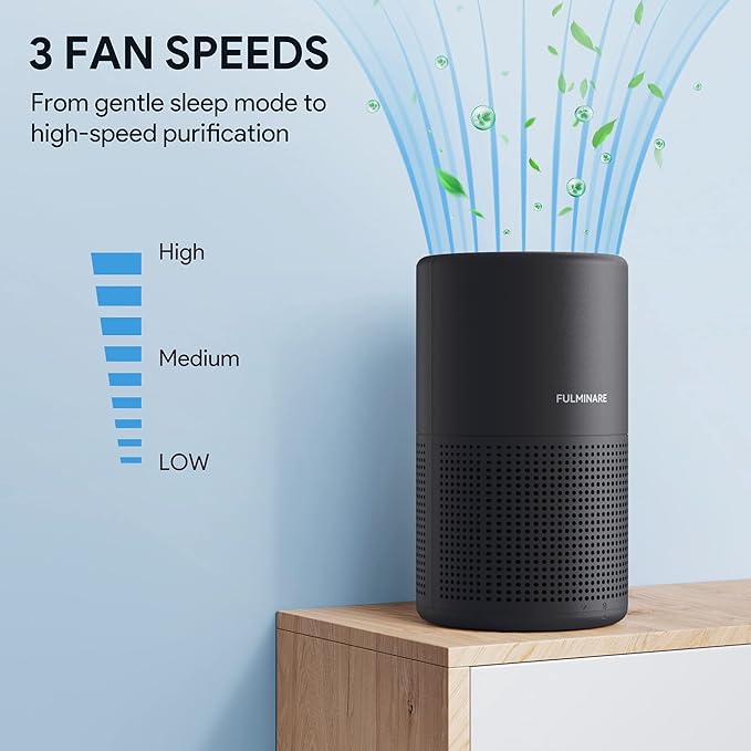 Air Purifiers for Bedroom, FULMINARE H13 True HEPA Air Filter, Quiet Air Cleaner
