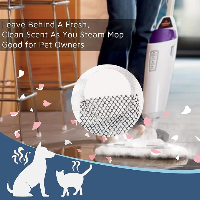 Flammi 4 Scrub+2 Soft Steam Mop Replacement Pad & 6 Scent Discs