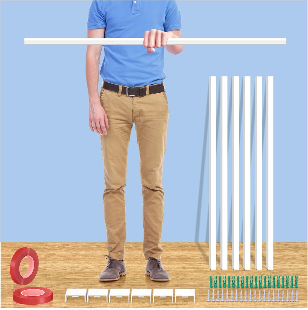 Extra-Long Paintable Cord Cover Hider for Wall TV - 6X 39.4in TTL 236in
