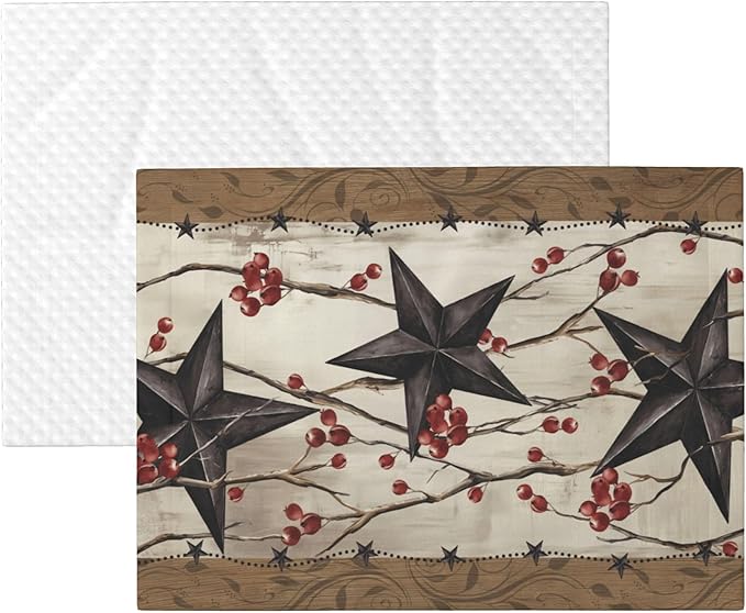 Western Throw Blanket - Rustic Star Blanket for Dog Cat Farmhouse Pet Blankets 23x16 for Couch Sofa Bed