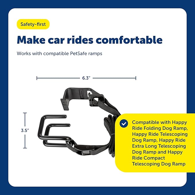 PetSafe Happy Ride Dog Ramp Adaptor - Secure Side Door Entry Support - Portable Ramp Adapter for Cars SUVs & Trucks - Convenient Pet Entry Support - Durable Ramp Connector