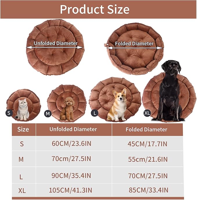 Dog Beds, Couch Cover for Dogs Washable,Round Dog Bed