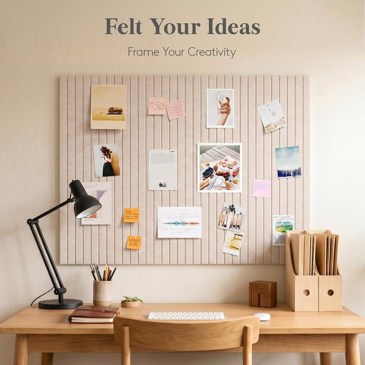 Lifewit Large Felt Bulletin Board with Self-Adhesive 48" x 36" - 12 Pack