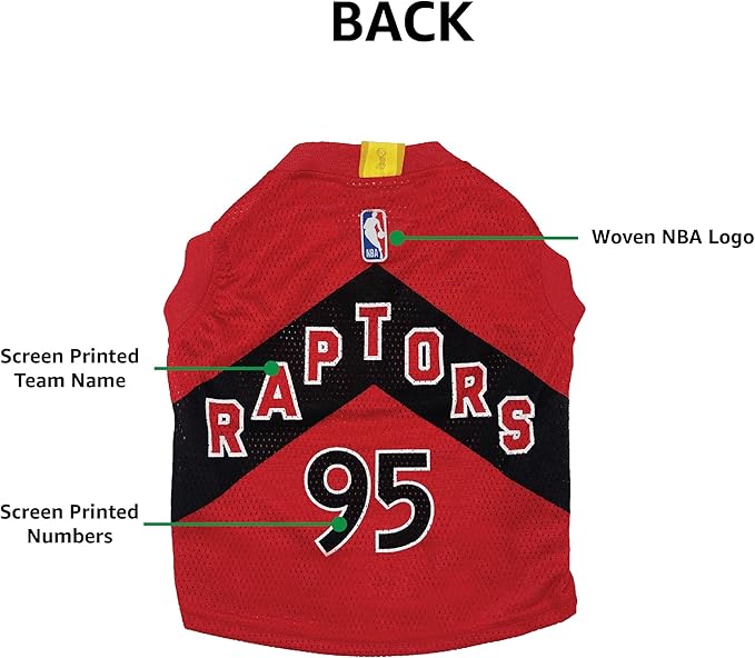 Pets First NBA Toronto Raptors Dog Jersey, Medium - Tank Top Basketball Pet Jersey
