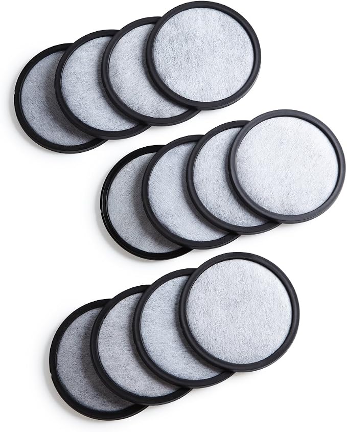12-Pack Premium Activated Charcoal Water Filter Disk