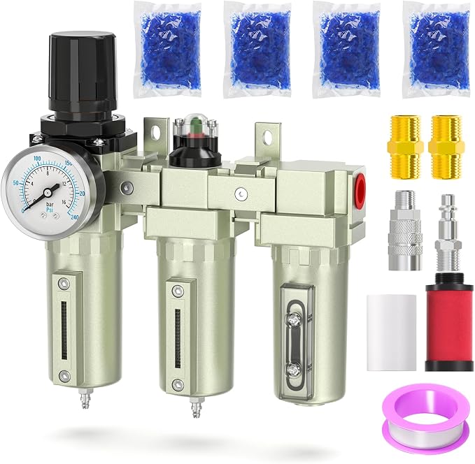 Industrial Grade 3-Stage Air Drying System, 3/4" NPT