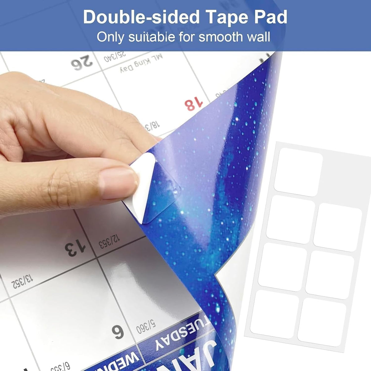 24" x 36" 2027 Wall Calendar 12 Month, Large Wet & Dry Erase Laminated