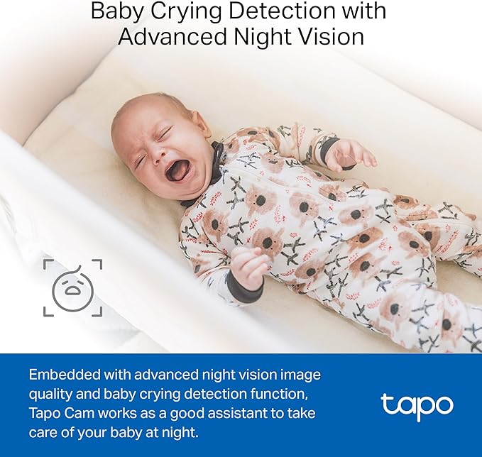 Tapo 1080P Indoor Wired Security Camera - Works as a Baby Monitor & Pet Camera, Motion Detection, 2-Way Audio, Siren, Night Vision, Subscription-Free Local Storage or Optional Cloud, C101(4-Pack)