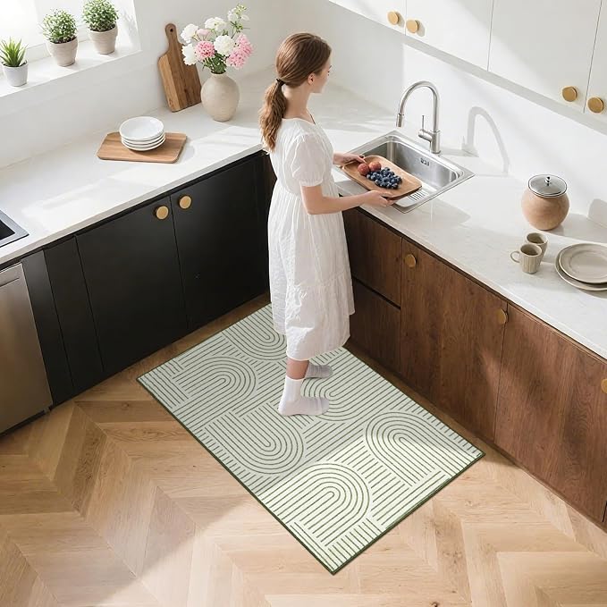 Washable Rug 2x3 Area Rugs for Entryway, Abstract Rug for Bedroom, Soft Rainbow