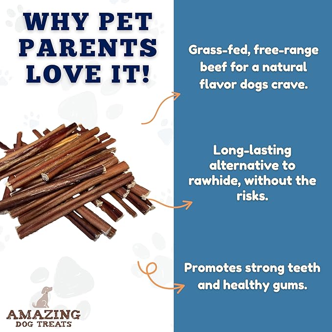 Amazing Dog Treats - Bully Sticks for Small Dogs (6 Inch Junior - 12 Count) - Premium Thin Bully Sticks for Dogs - Best Bully Stick Dog Chews - Bully Bones for Puppies and Small Breeds