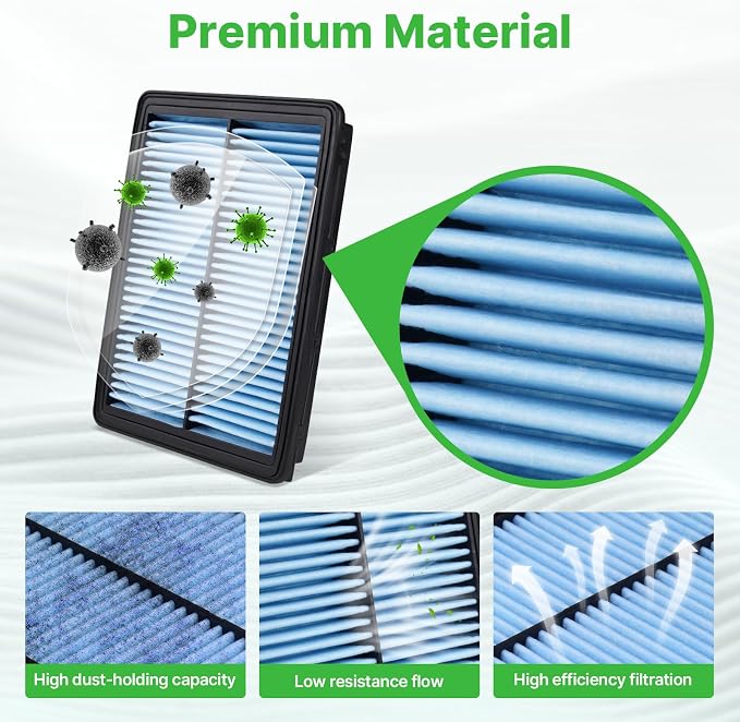 2PCS CA11942 Engine Air Filter Fit