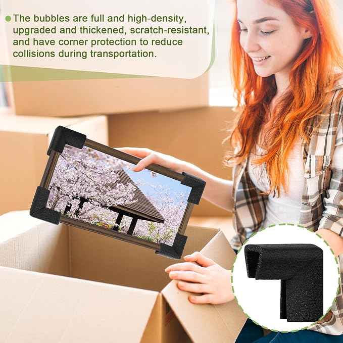48 Pcs Foam Corner Protectors for Shipping, L-Shaped Edge Guards for TV Moving