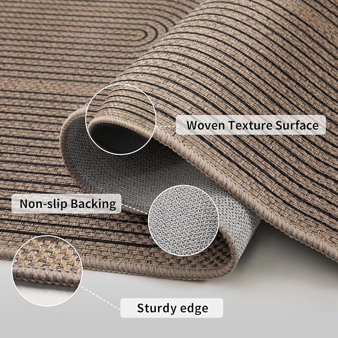 Tangsoo Rainbow Easy Jute Rug 2x6 Washable Runner