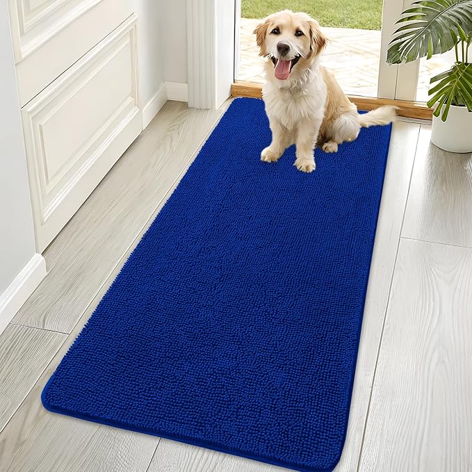 OLANLY Dog Door Mat for Muddy Paws 70x35, Absorbs Moisture and Dirt, Absorbent