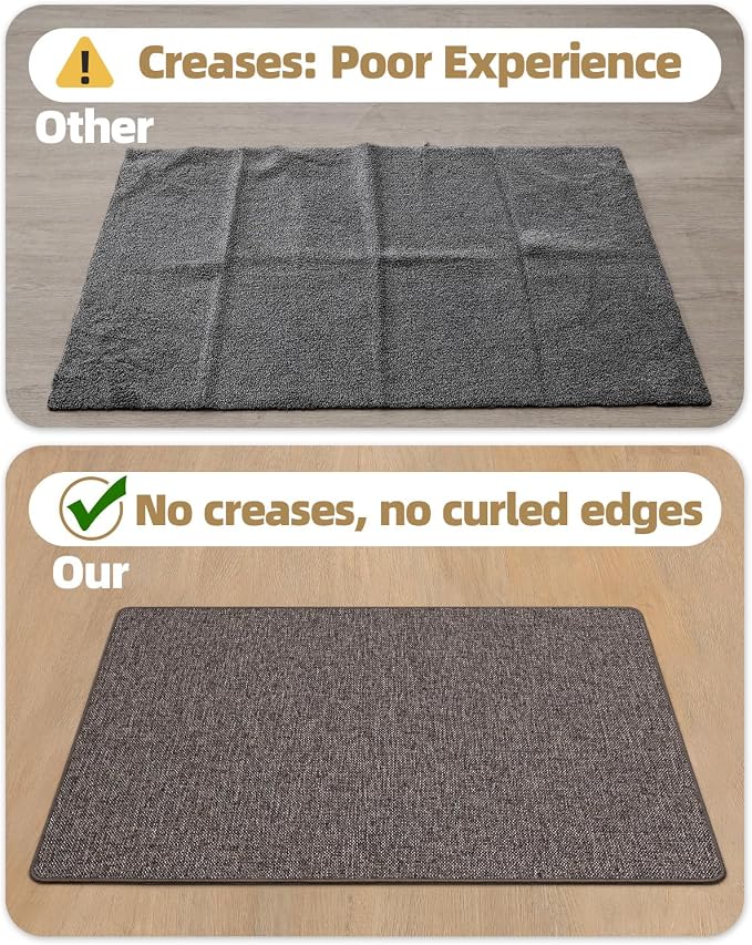 Color&Geometry Ultra Thin Indoor Door Mat 24"x36", Non Slip Rubber Backed Dirt