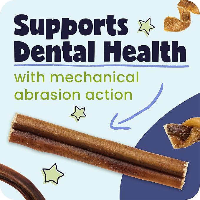 Pawstruck Natural 9” Braided Bully Sticks for Dogs - Tough, Long-Lasting, Rawhide-Free, Low Odor, Healthy Single Ingredient Chew Treat for Aggressive Chewers - 25 Count - Packaging May Vary