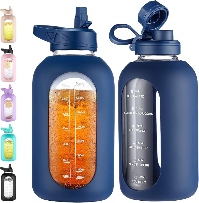 CIVAGO 64 oz Glass Water Bottle